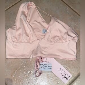 NWT Oh Polly Revolve Women’s Crop Tank Top Bralette Strappy Pink 4